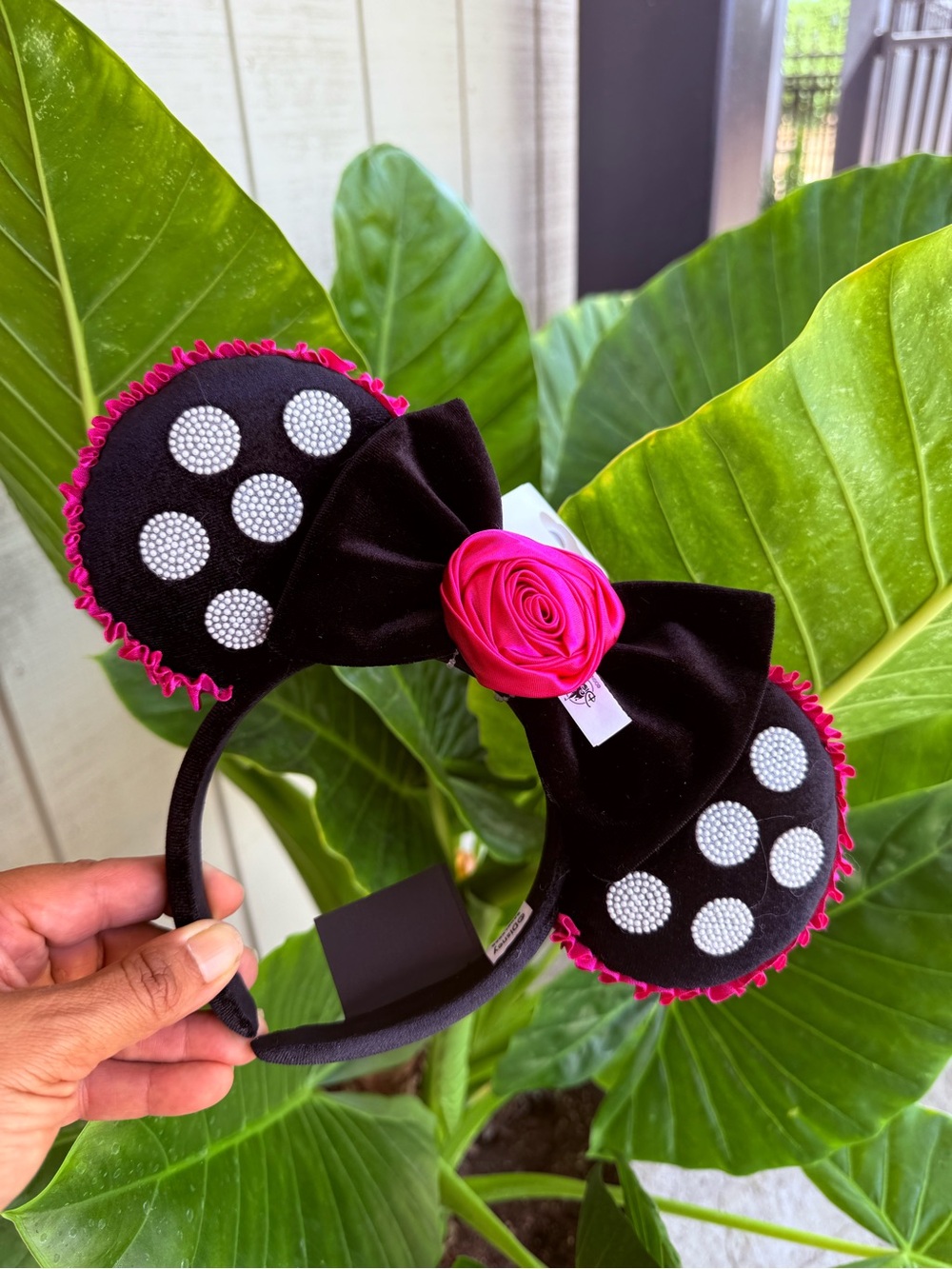 Disney Parks Baublebar Minnie Mouse Classic Dots Adult Ear Headband New